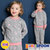 JELISPOON吉哩熊韩国童装冬季新款男童女童两件套繁星加绒套装(150 桃粉色)第3张高清大图