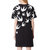 MCQ黑色棉质白色燕子图案长款短袖连衣裙RLT71-1000XS黑色 时尚百搭第6张高清大图