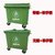 俊采云JunCaiYun660L加厚垃圾桶 塑料垃圾桶JCY-25分类垃圾桶果皮箱果皮桶(军绿色 JCY-25)第4张高清大图