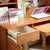 亚格林 中式 书房台式电脑 带书柜书架组合家用多功能实木书桌(海棠色)第2张高清大图