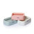 茶花双层香皂盒沥水肥皂盒旅行创意欧式浴室无盖塑料便携双层防水(两个装)第5张高清大图