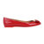 Salvatore Ferragamo女士红色漆皮蝴蝶结平底鞋 05910747.5红 时尚百搭第7张高清大图