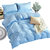 也爱yeai 时尚印花床品套件 单独被套床单 四件套单人三件套床上用品(淡蓝)第3张高清大图