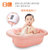 日康婴儿浴盆洗澡盆0-6岁浅粉RK-X1003-1 坐躺两用第3张高清大图