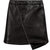 七格格 2016冬装新款 黑色PU皮裤 不规则下摆休闲小A字半身裙X590(黑色 XL)第5张高清大图