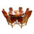 红木家具1.2米红木餐桌实木圆桌饭桌一桌六椅桌椅组合非洲酸枝木第2张高清大图