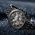 罗西尼(ROSSINI)手表雅尊商务系列潮流时尚镂空钢带自动机械表男士手表517793(黑色钢带男表)第5张高清大图