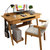 物植 实木书桌电脑桌ZM-03(（键盘款）胡桃色1米单桌)第5张高清大图
