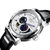 尼尚(Nesun)手表全自动机械手表镂空男表 飞轮男士手表 夜光防水男士表(黑色皮带款MN9810-GBK)第2张高清大图