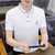 X17男士polo衫夏季新款高端翻领短袖t恤衫韩版潮流薄款上衣XCF0052(黑色 XL)第2张高清大图
