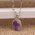 梦克拉 S925银紫水晶水滴吊坠 晶彩(白色 女款)第5张高清大图