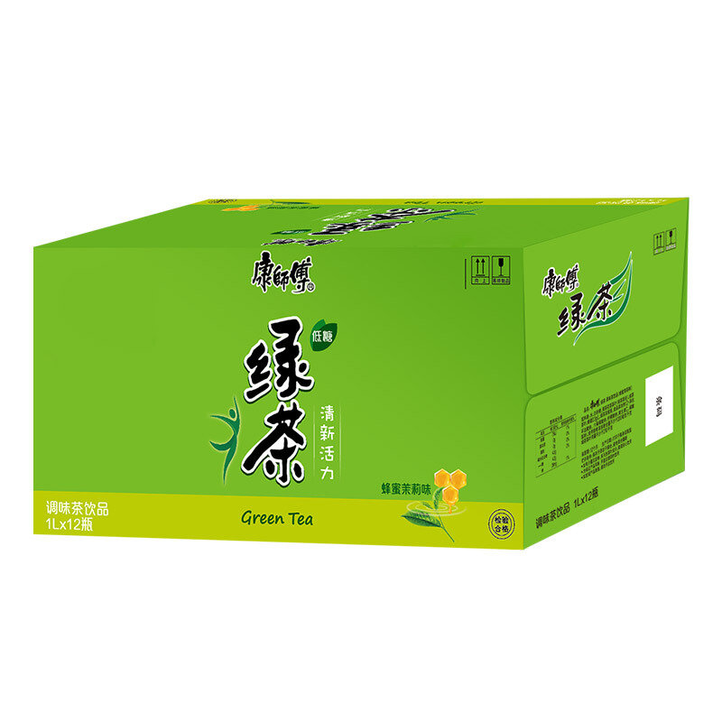 康师傅绿茶饮料1l12国美超市甄选