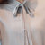 VEGININA 气质蝴蝶结雪纺衬衣女长袖打底衫 3278(灰色 S)第4张高清大图