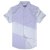 斯帕乐 夏季 时尚休闲 拼接修身男士短袖衬衫  3212B4023  紫撞白 L(170/88A)第2张高清大图