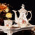 咖啡杯欧式茶具套装 英式下午茶骨瓷套装 陶瓷咖啡具套装雕刻玫瑰礼盒包装(默认)第2张高清大图