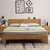 美天乐 北欧全实木床1.5m1.8米双人床现代简约日式风格床软靠婚床(1.8米*2原木色 床+床垫+床头柜*2)第2张高清大图