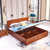 A家 实木床 卧室家具复古新中式实木单人储物高箱床双人床婚床框架床新中式(C款1.8米高箱床 床+床垫+床头柜*2)第4张高清大图