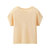 艾米恋镂空针织短袖女夏季2021新款宽松t恤罩衫粉色圆领外搭上衣(米色 L)第4张高清大图