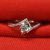 六福典雅珠宝18K白金23分钻石女戒 钻石结婚戒指第5张高清大图