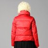 伊甸基因 新款女装欧美短款加厚保暖立领简约中性羽绒服 EA120219 红色 S