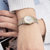天梭(TISSOT)瑞士手表 力洛克系列经典复古精致机械女士手表(黄色)第2张高清大图