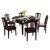 吉木多 新中式可折叠伸缩桌子家用现代简约餐厅全实木餐桌椅组合(黑檀色 一桌八椅)第5张高清大图