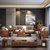 恒兴达 金丝胡桃木实木沙发组合现代新中式客厅家具套装经济型布艺沙发1+2+3人位组合(胡桃色 单人位)第3张高清大图