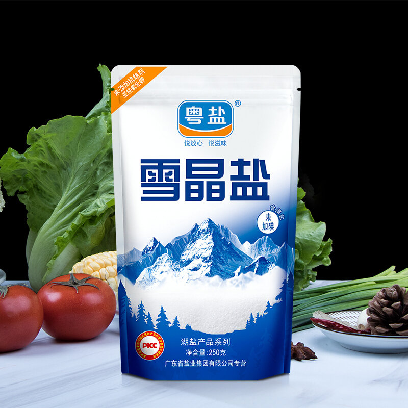 粤盐无碘盐雪晶湖盐250g 广东盐业出品