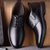 男士休闲皮鞋2021新款软底中老年商务男鞋时尚黑色皮鞋(9010黑色 42)第4张高清大图