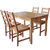 木巴全实木松木餐桌椅组合4人6人北欧简约小户型餐厅家具(ZY007原木色一桌四椅 默认)第4张高清大图