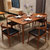 明佳友 餐桌椅组合 日式餐台 北欧家具小户型饭桌 实木餐桌餐椅套装简易M9060(胡桃色 一桌六椅/1.38米)第5张高清大图