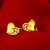 CNUTI粤通国际珠宝 黄金耳钉 足金镂空心形时尚耳钉 约2.12g/对第4张高清大图