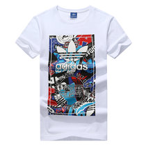 阿迪达斯 夏季新品 t恤男运动adidas 阿迪达斯 三叶草 男子 短袖T恤(白色)