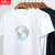 南极人 夏季T恤 男士印花 欧美风潮半袖修身衣服圆领短袖上衣(藏青-4 XXL)第5张高清大图