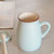 豪峰 陶瓷马克杯水杯咖啡杯牛奶杯带盖勺广告杯可加印logo(天蓝牛奶杯配盖勺)第5张高清大图
