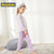 巴拉巴拉女童睡衣秋冬新品套装加厚保暖中大童儿童家居服加绒长袖(170cm 白紫色调)第5张高清大图
