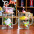 丛林火烈鸟高硼硅玻璃杯带盖带勺透明玻璃水杯创意咖啡牛奶杯子 混发 301-400ml(混发)(301-400ml)第2张高清大图