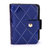 诗薇儿 女士时尚牛皮漆面零钱包 卡包2件套组合装(14-GM3366N蓝色)第5张高清大图