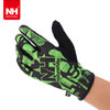 NH-透气全指骑行手套自行车手套长指山地车手套骑行装备触屏手套(绿色 S)