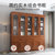 华南家具 简约现代实木书柜新中式书房自由组合立柜带玻璃门储物柜带抽屉木柜(胡桃色 三门)第3张高清大图