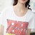 娇维安 夏季韩版体血衫 圆领女士T恤 字母图案宽松短袖女式t恤 女(白色 S)第3张高清大图