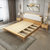 进畅家具 北欧实木床双人床主卧家具单人床1.5m1.8米床现代简约原木色婚床(1.8*2米（胡桃色） 床+床垫+床头柜*2)第3张高清大图