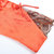 喜芬妮春秋款丝质长袖性感蕾丝花边女式睡衣家居服二件套(1511橙红 XXL)第3张高清大图