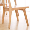 恒兴达 北欧风格白橡木家具现代简约餐厅中式饭桌椅靠背休闲餐椅纯实木书椅(纯白橡木 450*500*790mm)