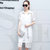 邑概念 春夏季新款女装韩版蕾丝衣服裙子两件套气质中长连衣裙套装潮1017(白色 L)第3张高清大图