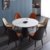 裕骏盛 意式格调岩板餐桌  现代简约轻奢家用家具 餐桌(白色 椅子*4张)第4张高清大图