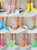 新款韩国袜子empole糖果色纯色中筒堆堆袜春夏东大门代购卷边女袜(乳白 均码)第3张高清大图