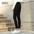 【娅丽达】2017春季新款大码牛仔裤G2132女小脚裤长裤修身显瘦铅笔裤子(深灰色 35)第2张高清大图