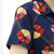 红曼裳中老年夏装女妈妈装短袖衬衫老年人衣服宽松大码奶奶时尚上衣EZTX7077(深蓝色 XL)第4张高清大图