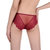 Allure Pink透明性感新款女士内裤 无痕舒适蕾丝裤头女式三角裤(红色 L)第5张高清大图